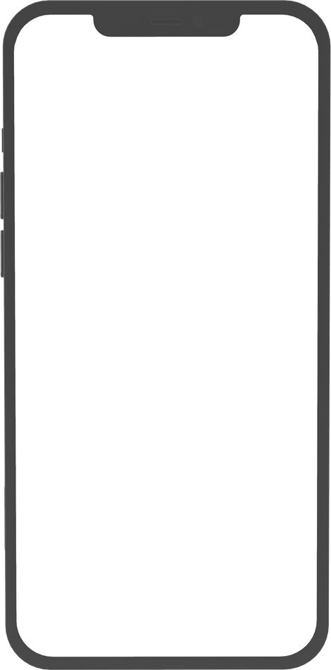 Blank Screen Phone Template Mockup 3D Illustration